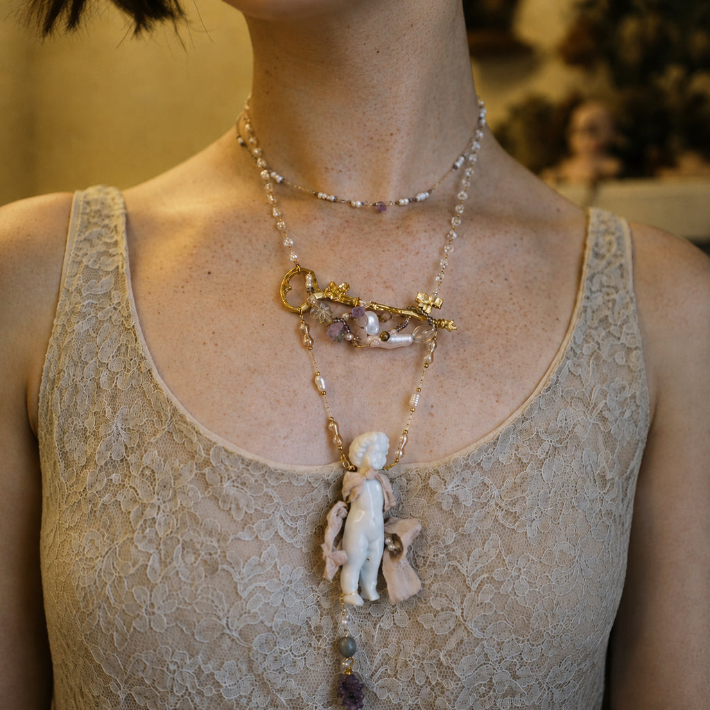 Charlotte Ceramic Doll Necklace