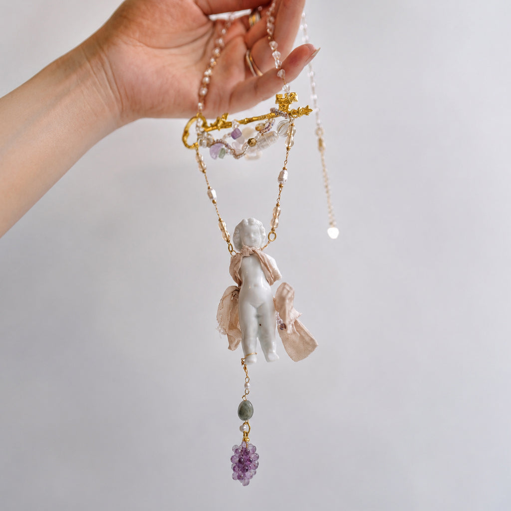 Charlotte Ceramic Doll Necklace