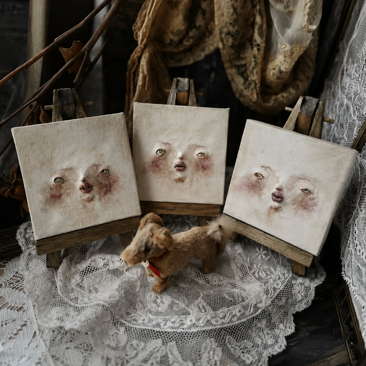 Miniature Clay Relief Portrait