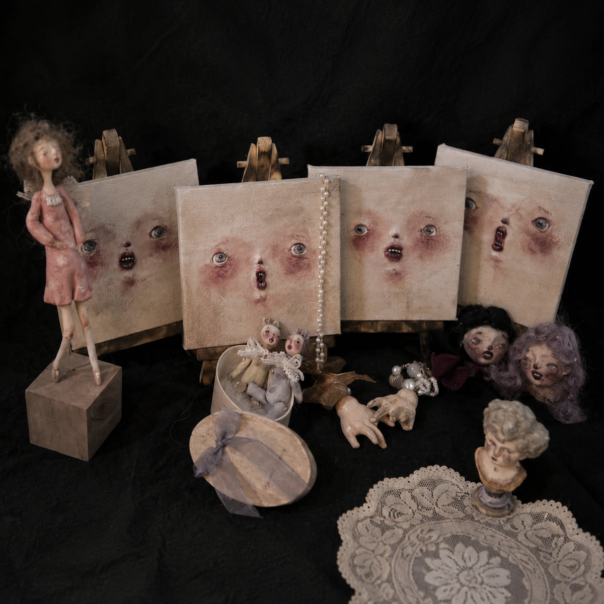 Miniature Clay Relief Portrait