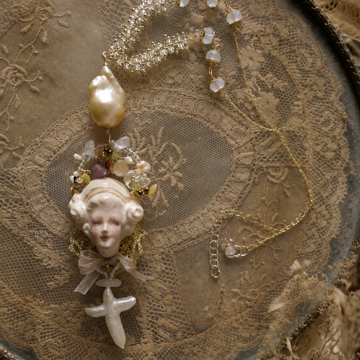 Odette Cross Doll Necklace