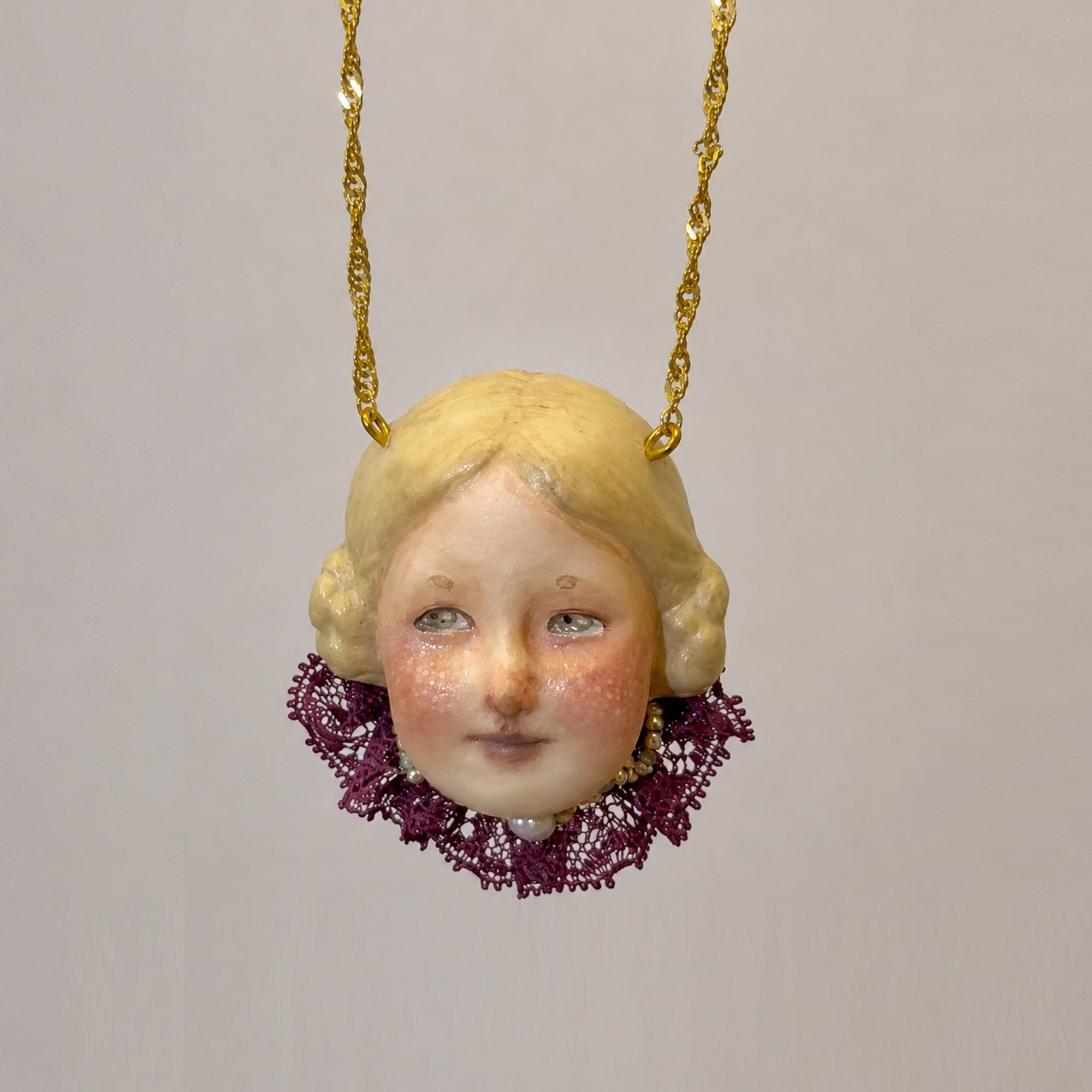 A002 — Handmade Doll Pendant Necklace | Choose Your Lambwick Resident | Lambwick Manor Collection