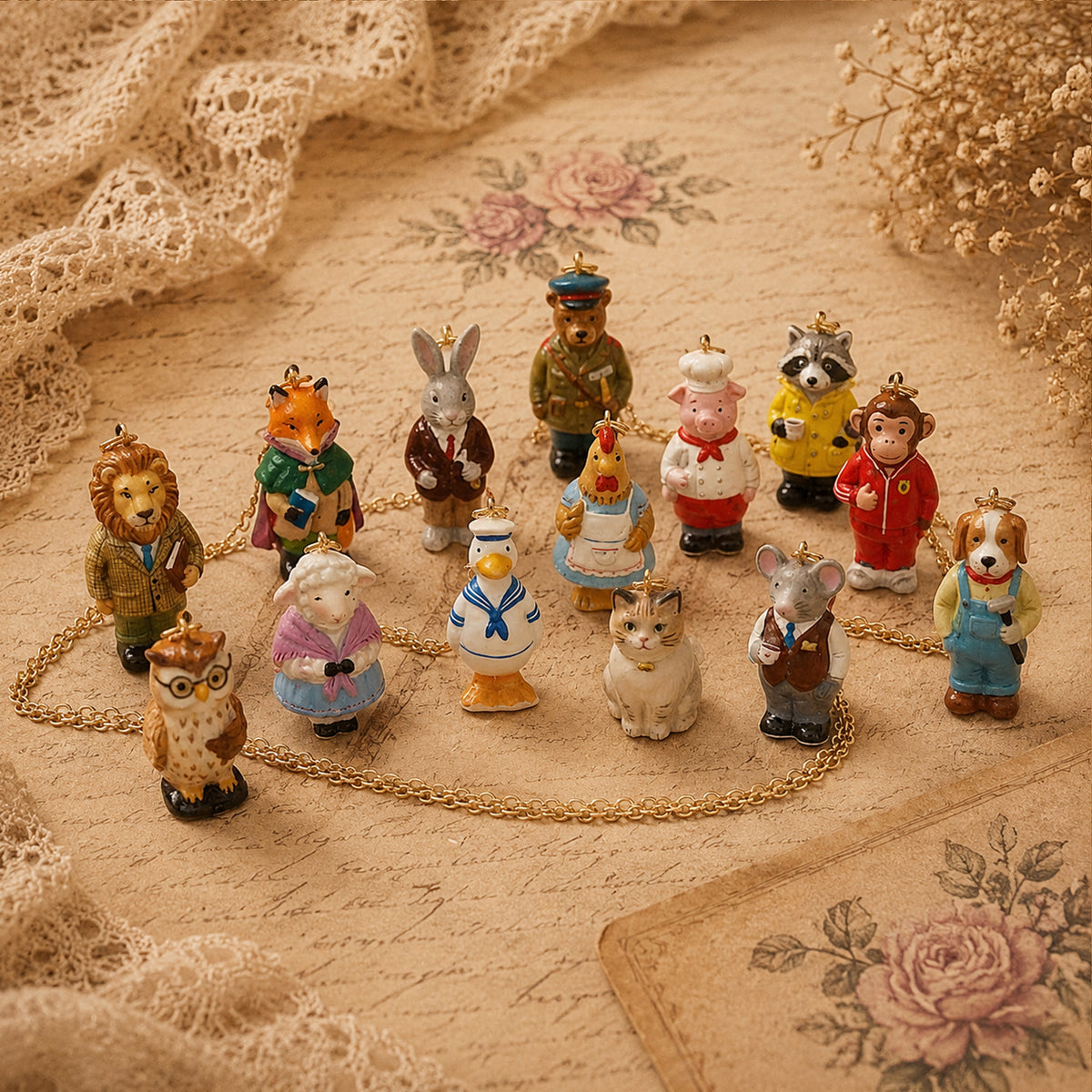 Animal Forest Charm Necklace