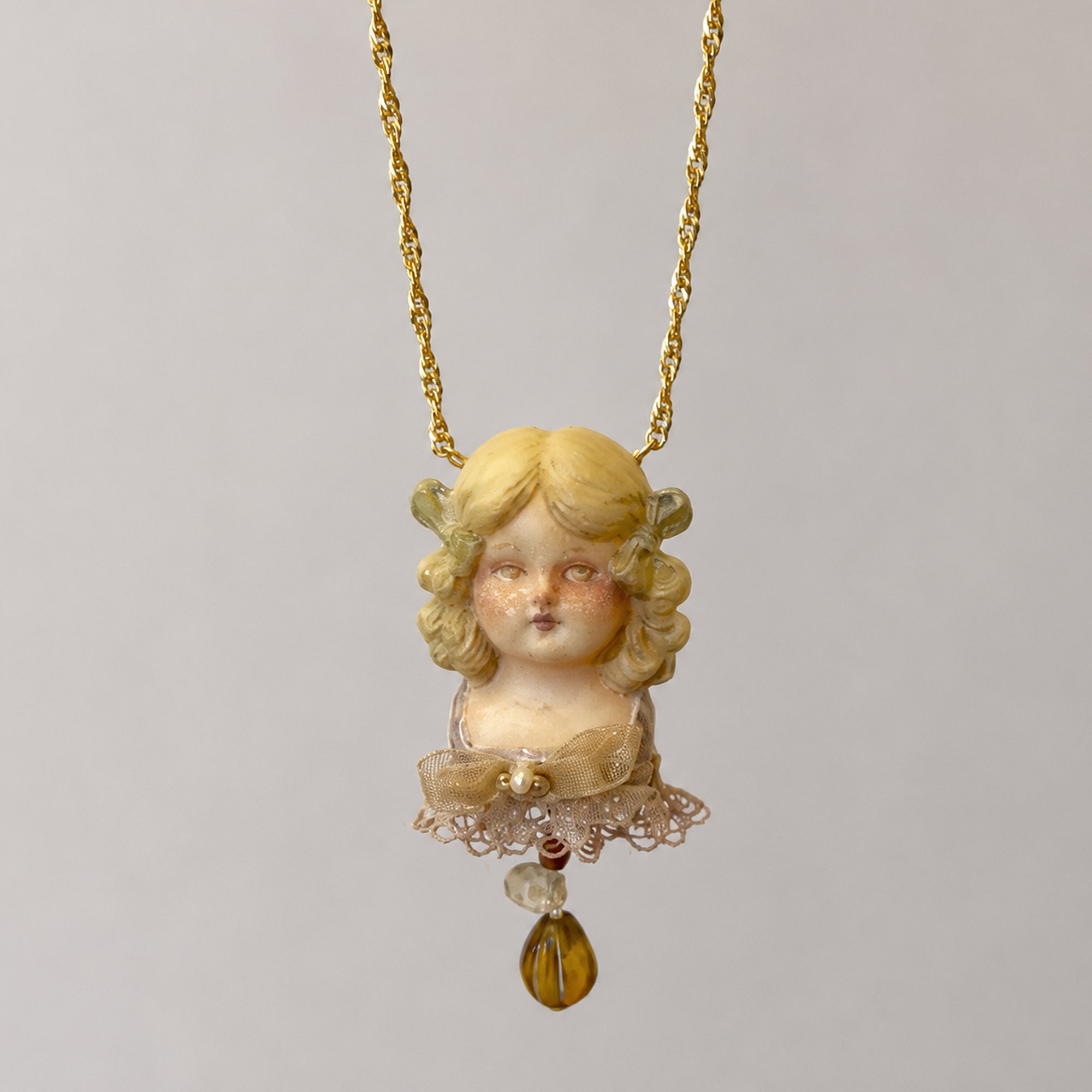 A002 — Handmade Doll Pendant Necklace | Choose Your Lambwick Resident | Lambwick Manor Collection
