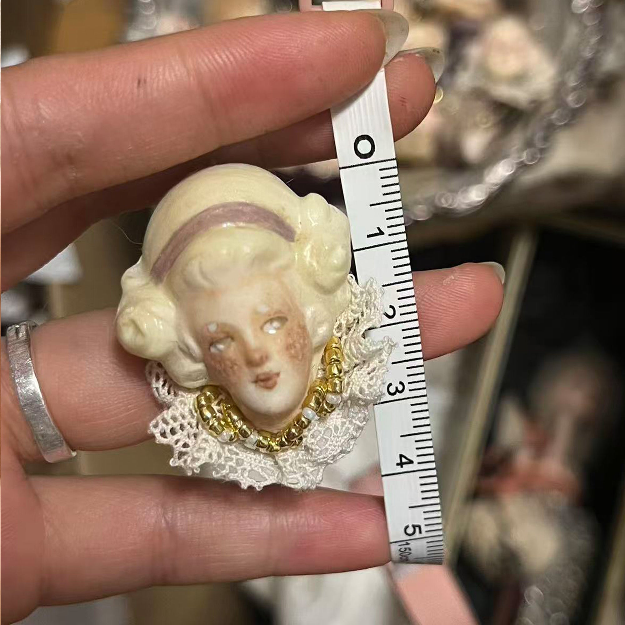 A001 — Handmade Doll Character Ring | Choose Your Lambwick Resident
