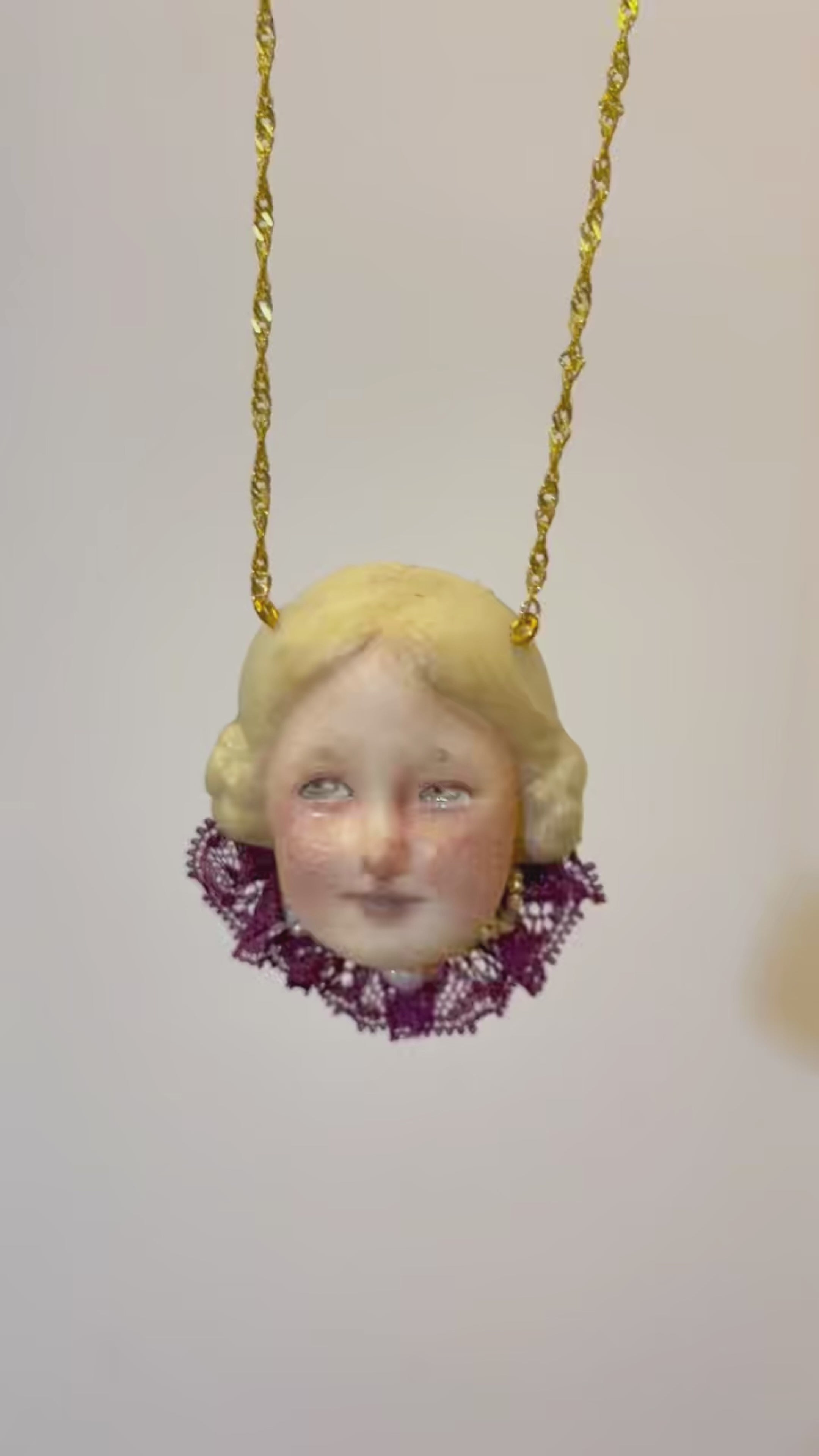 A002 — Handmade Doll Pendant Necklace | Choose Your Lambwick Resident | Lambwick Manor Collection