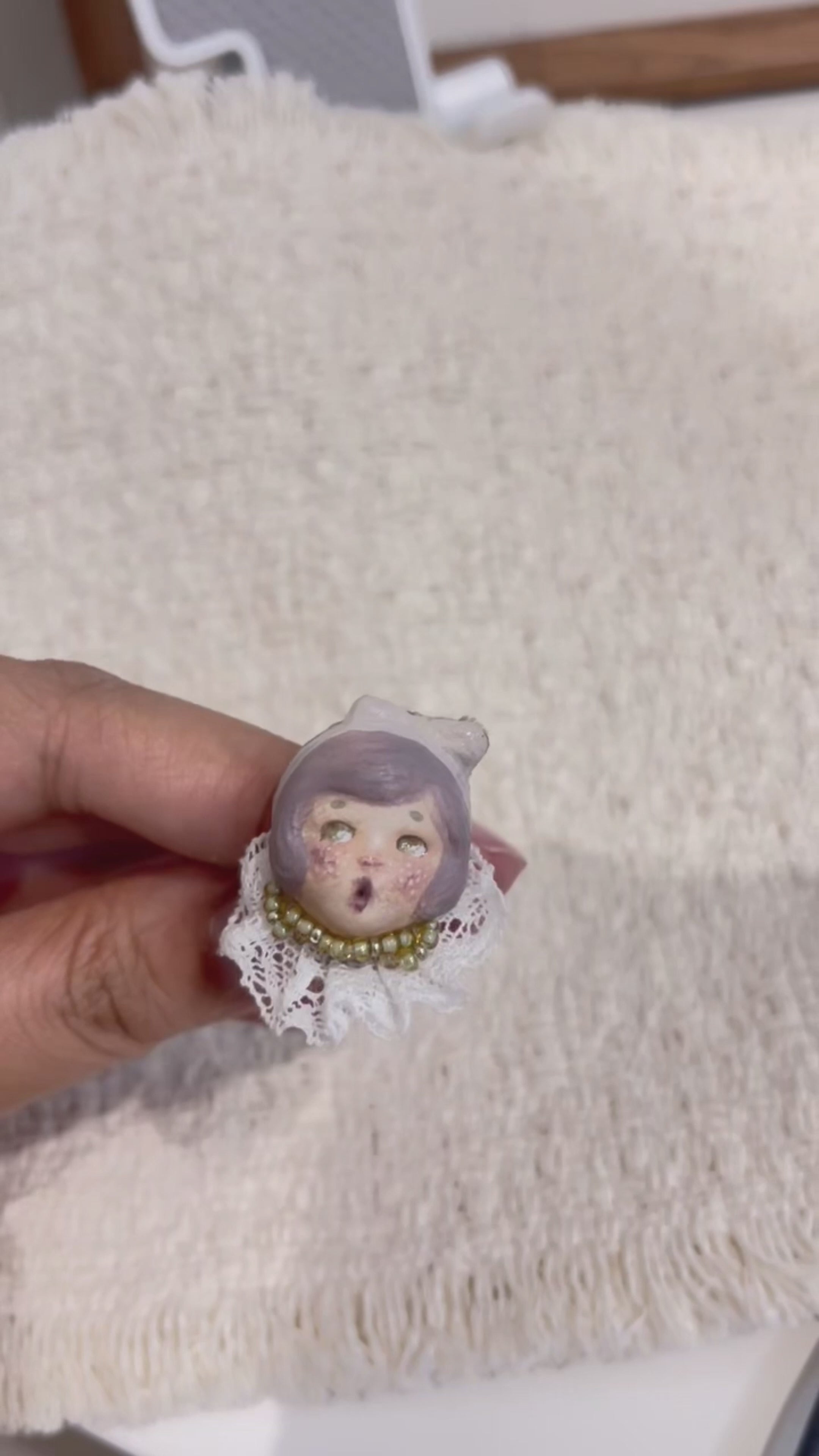 A001 — Handmade Doll Character Ring | Choose Your Lambwick Resident
