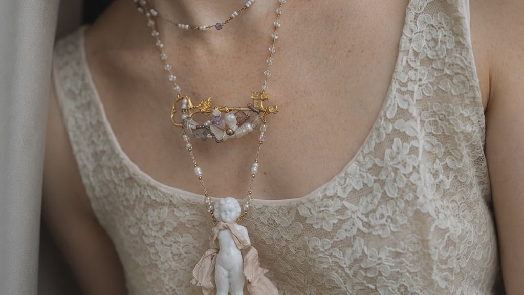 Charlotte Ceramic Doll Necklace